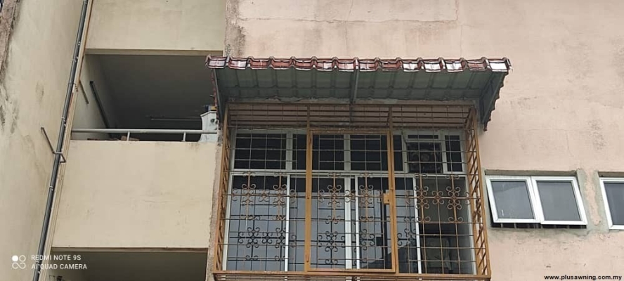 Awning Logam Untuk Tingkap Flat - Mahkota Cheras