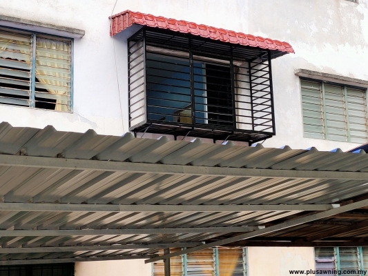 Awning Logam Tingkap Termasuk Grill Kotak -  Kajang 2