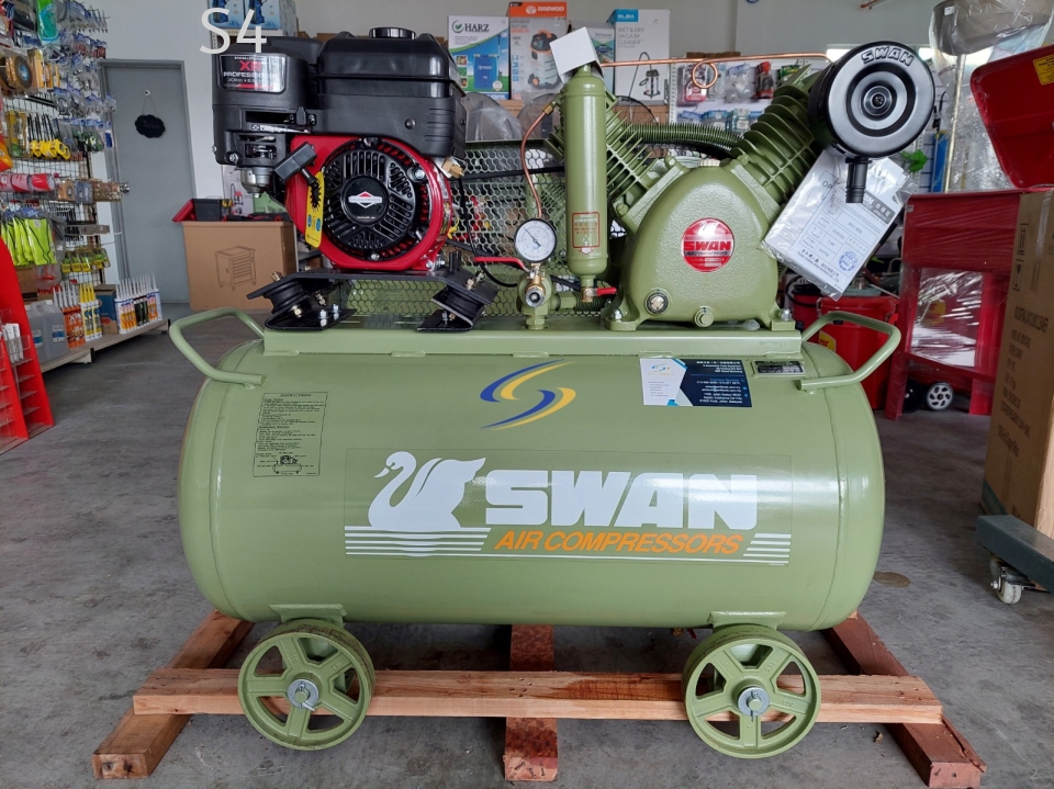 Swan Air Compressor | HVU-203E 6.5HP Petrol Engine Air Compressor Outstation Type