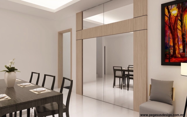 Dining With Mirror Wall Renovation Design Reference - Skudai