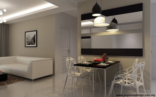 Against Wall Dining Renovation Design Reference - Skudai