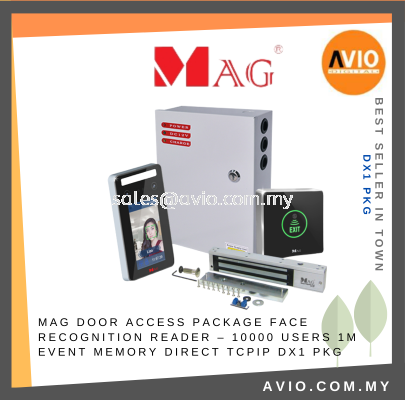 MAG Magnet Standalone Door Access FR300 EM RFID Password Face Recognition LCD Keypad Power Supply Package CDS18 DX1 PKG