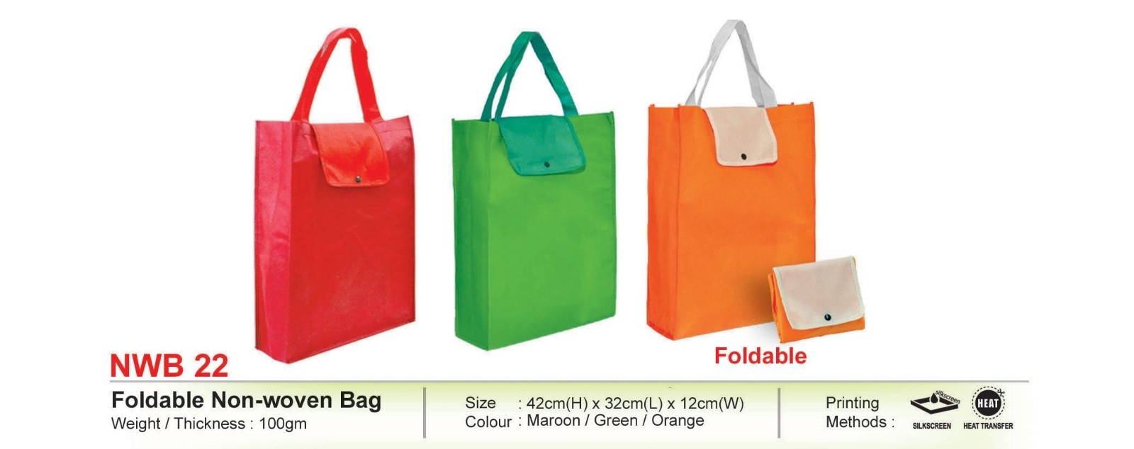 NWB 22 Foldable Non-woven Bag (i)