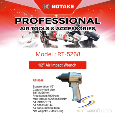 ROTAKE PROFESSIONAL AIR TOOLS RT-5268 1/2''x680NM AIR IMPACT WRENCH