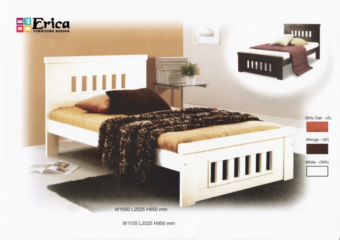 Wooden Bed 8255 / 8355 Single Wooden Bed Bed & Bedframe Choose Sample / Pattern Chart