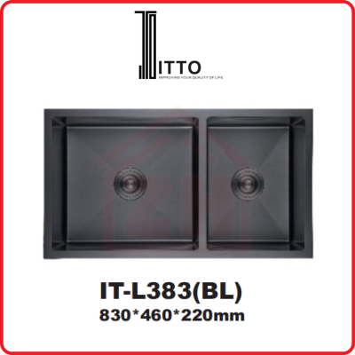 ITTO 2 Bowls Sink IT-L383(BL)