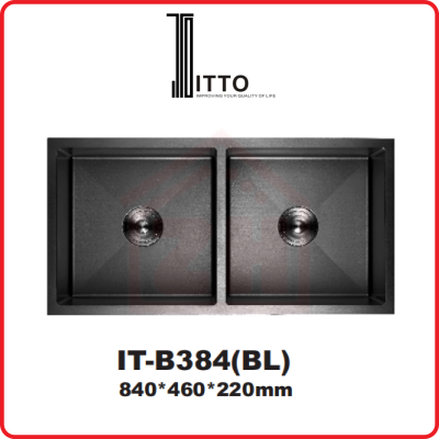 ITTO 2 Bowls Sink IT-B384(BL)