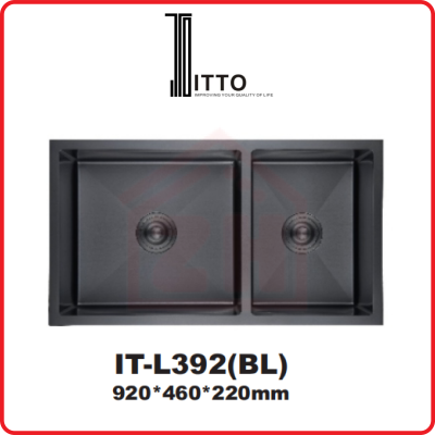 ITTO 2 Bowls Sink IT-L392(BL)