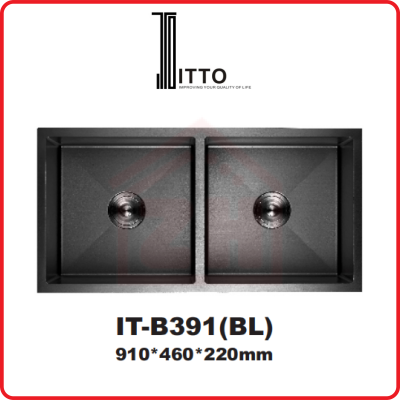 ITTO 2 Bowls Sink IT-B391(BL)