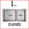 ITTO 2 Bowls Sink IT-L383(NA) ITTO DOUBLE BOWLS SINK KITCHEN SINK KITCHEN APPLIANCES