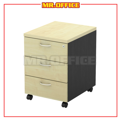 MR OFFICE : GM3-DGMP MOBILE PEDESTAL 3D (Color : Dark Grey & Maple)