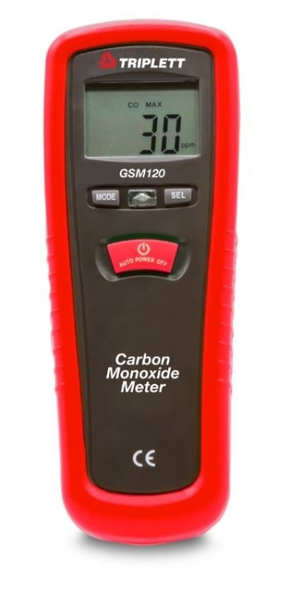 PORTABLE CARBON MONOXIDE (CO) METER - (GSM120) Triplett Test Equipment ...