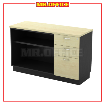 MR OFFICE : T-YOP7123-DGMP OPEN SHELF + FIXED PEDESTAL 2D1F 