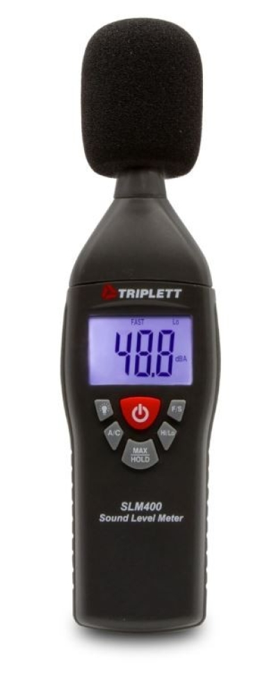 SOUND LEVEL METER: TEST AND VERIFY SOUND LEVELS 35 TO 130DB OVER TWO RANGES - (SLM400)