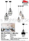 HANGING 7991-1 Single Pendant Indoor Pendant Light  Pendant Light