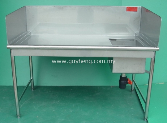 Stainless Steel Sink For Fish, Chicken or Meat Cutting Processing