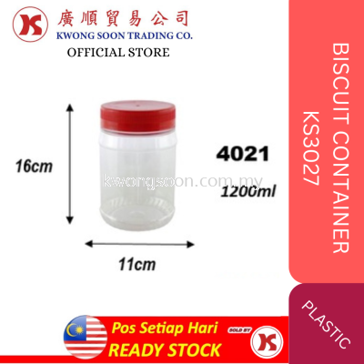 PET BOTTLE CONTAINER 3027 4021 / BISCUIT CONTAINER / PET SWEET CONTAINER /BALANG KUIH  ǹ