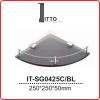 ITTO Corner Glass Shelf IT-SG0425C/BL ITTO GLASS SHELF BATHROOM ACCESSORIES BATHROOM