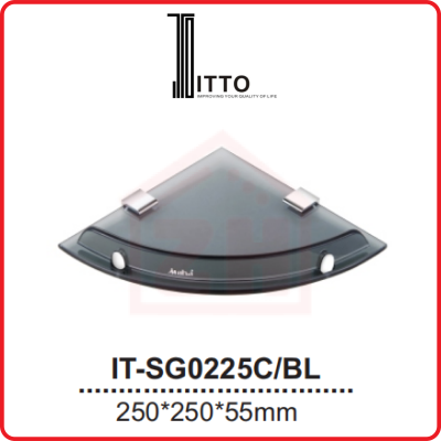 ITTO Corner Glass Shelf IT-SG0225C/BL