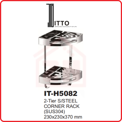 ITTO 2-Tier Stainless Steel Corner Rack IT-H5082