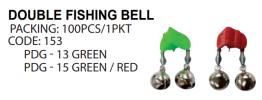 DOUBLE FISHING BELL Green, Green Red  153 Fishing Bell Fishing Accessories