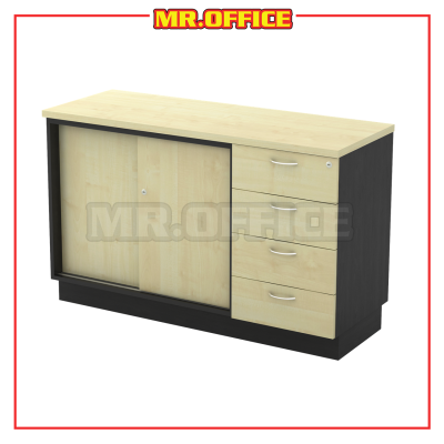 MR OFFICE : T-YSP-7124-DGMP SLIDING DOOR + FIXED PEDESTAL 4D