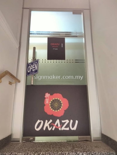 Glass door sticker installed at PJ 