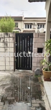 To Fabrication and Install Galvanized Powder Coated Folding Gate Aluminium Plate with Glass and Chrome Gold Color Design - Jalan Kim Chuan, Taman Chi Liung, Pandamaran 42000, Port Klang. Folding Gate  Gate