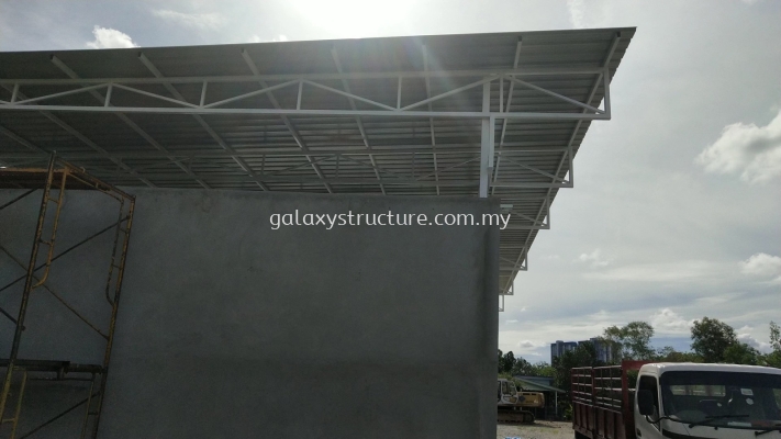 To Fabrication and Install new Mild Steel Awning Metal Deck Paint Factory- Puchong 