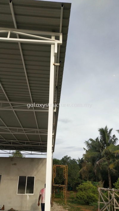 To Fabrication and Install new Mild Steel Awning Metal Deck Paint Factory- Puchong 