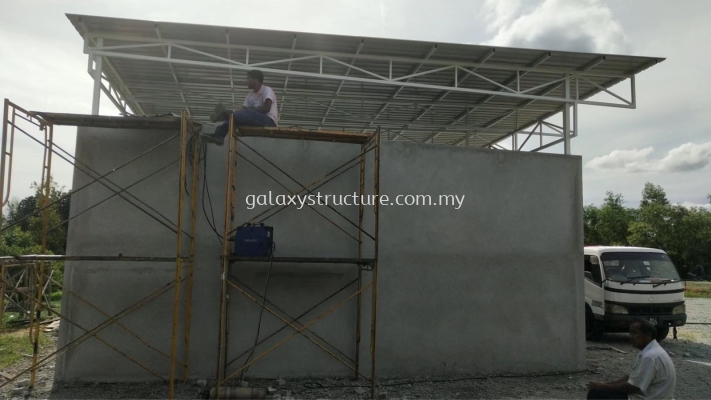 To Fabrication and Install new Mild Steel Awning Metal Deck Paint Factory- Puchong 