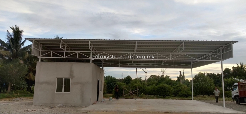 To Fabrication and Install new Mild Steel Awning Metal Deck Paint Factory- Puchong 