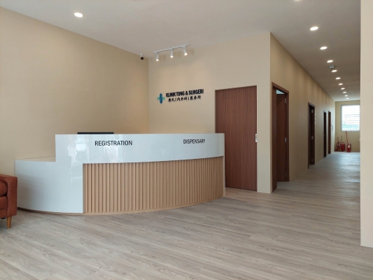 Minimalist Reception Desk Design - Clinic Interior Design Ideas-Renovation-Commercial-Adda Heights Johor Bahru