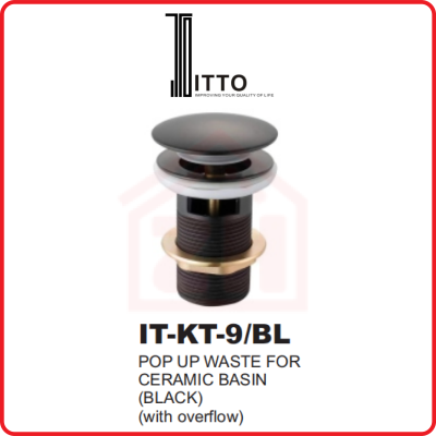 ITTO Pop Up Waste IT-KT-9/BL