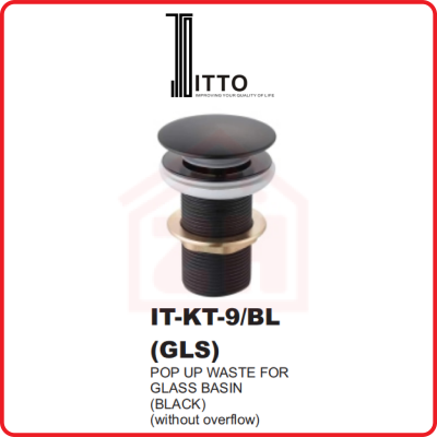 ITTO Pop Up Waste IT-KT-9/BL(GLS)