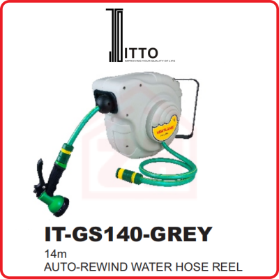 ITTO Auto-Rewind Water Hose Reel(14M) IT-GS140-GREY