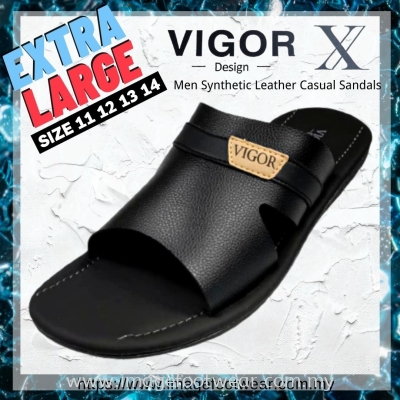 VIGOR Extra Size Men Slippers -V-8330- BLACK Colour