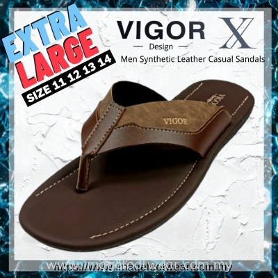 VIGOR Extra Size Men Slippers -V-8325- BROWN Colour