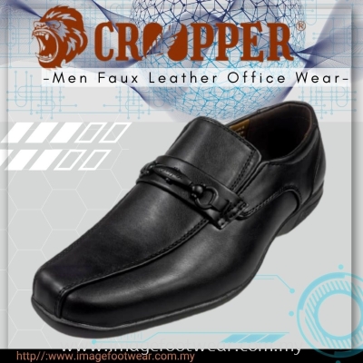 CROOPPER Men Faux Leather Formal Slip-On Shoe CM-82-4030- BLACK Colour