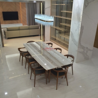 Luxury Marble Dining Table / 9ft / Palisandro