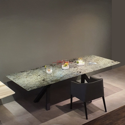 Luxury Granite Dining Table / Blue Jade / 8-10 Seaters