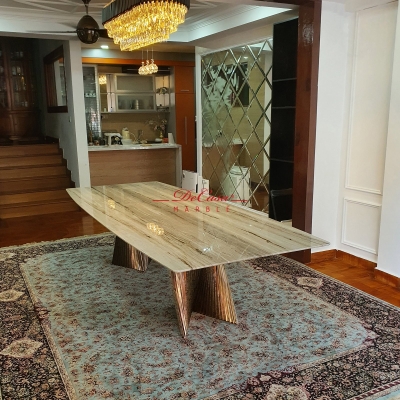 Luxury Marble Dining Table / 10ft / Palisandro
