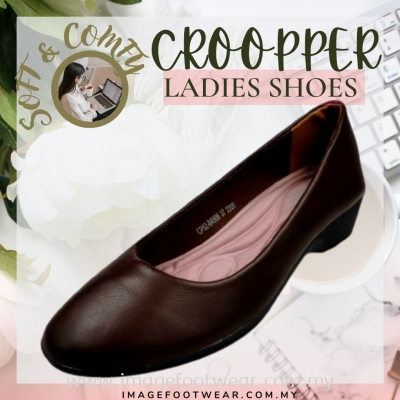 CROOPPER Ladies Comfort Flat Shoes -CS-52-84008- COFFEE Colour