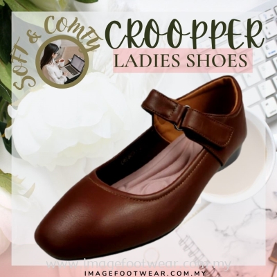 CROOPPER Ladies Comfort Flat Shoes -CS-52-84009- COFFEE Colour