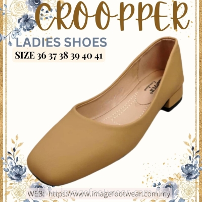  CROOPPER Ladies 1 inch Heel Shoes -CS-52-84010- BEIGE Colour