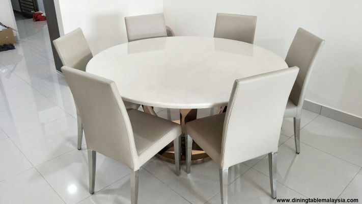 Beige Marble Dining Table