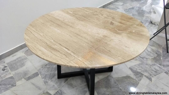 Beige Marble Dining Table