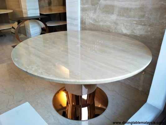 Beige Marble Dining Table - Romano Classico