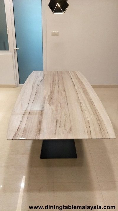 Wood Vein Marble Dining Table - Palisandro