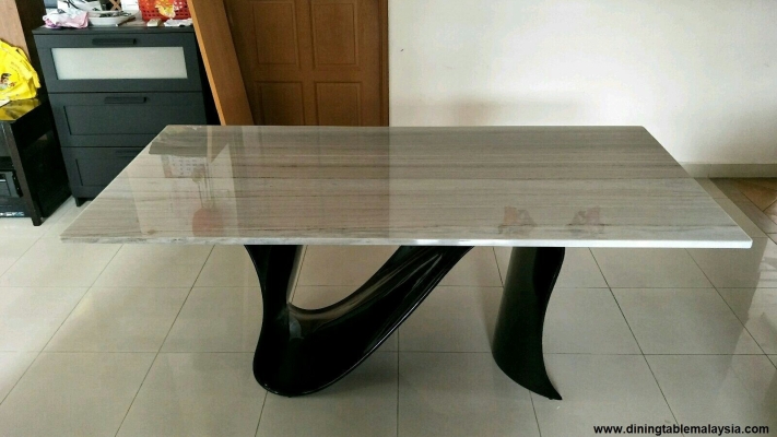 Wood Vein Marble Dining Table - Palisandro